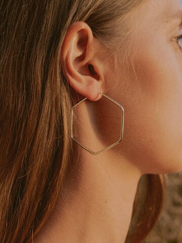 modabilé Earrings 'HEXAGON Klassisch' in Grey