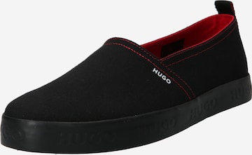 HUGO - Sapatilhas slip-on 'Slon' em preto: frente