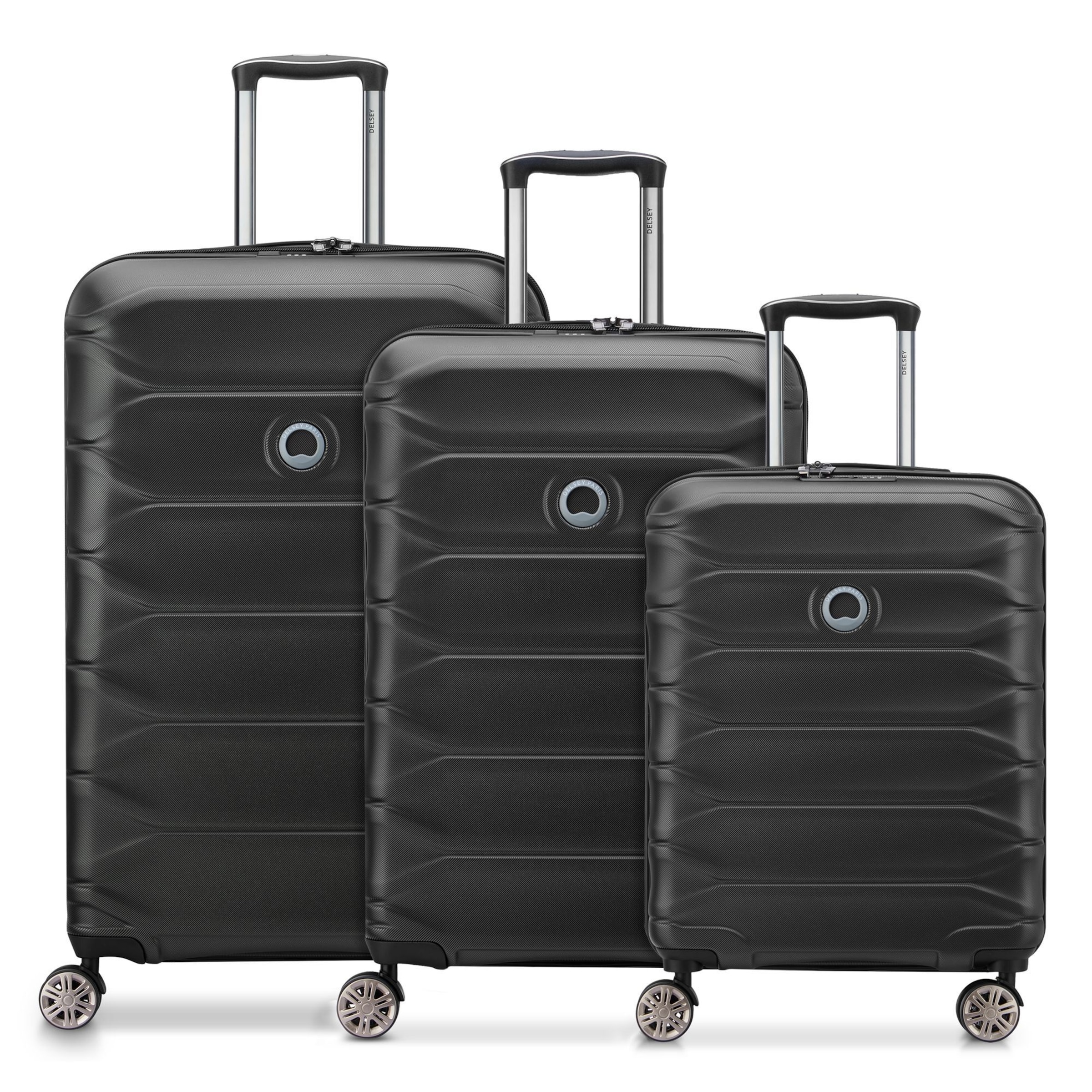 Delsey Paris Suitcase set 'Meteor' in Black: front