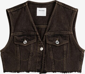 Gilet Bershka en marron : devant