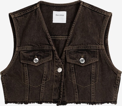 Bershka Gilet en marron, Vue avec produit