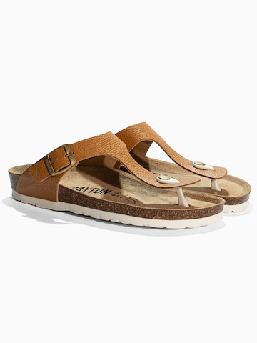 Bayton T-bar sandals 'Mercure' in Brown