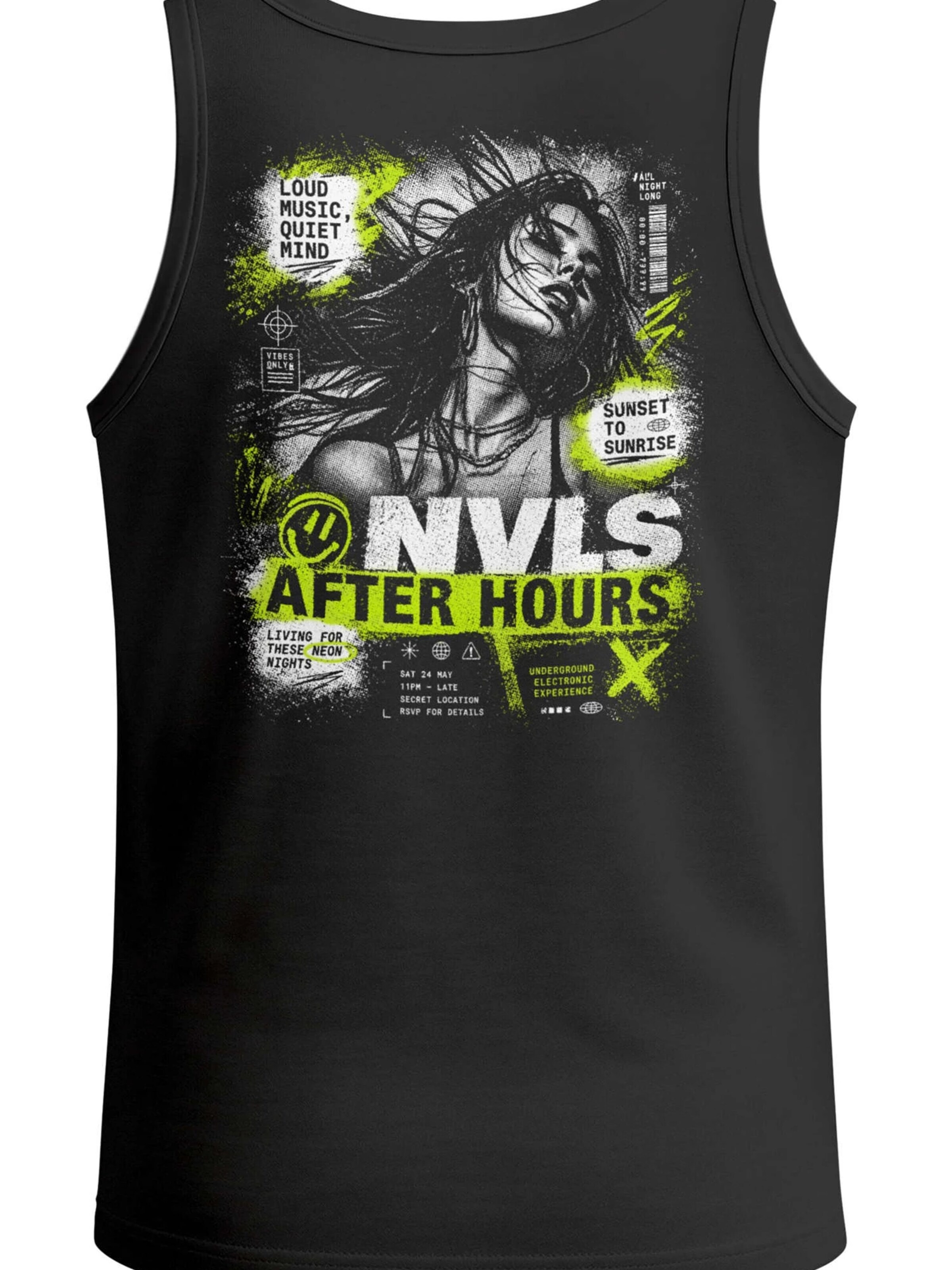 Neverless Shirt 'NVLS After Hours' in Black: front