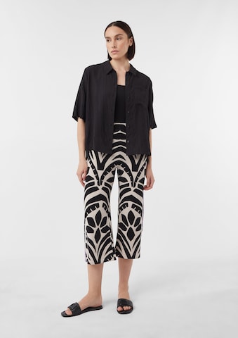 comma casual identity Regular Broek in Zwart: voorkant