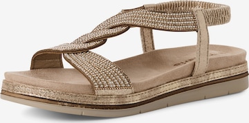 Sandales Tamaris en or : devant