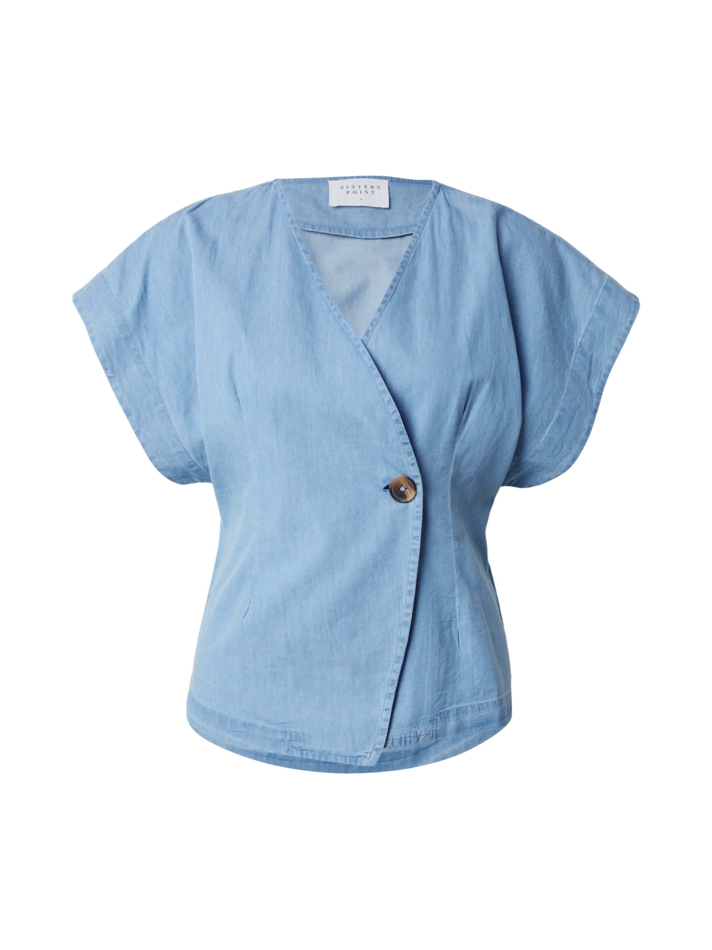 SISTERS POINT - Blusa 'EVELA' en azul: frente