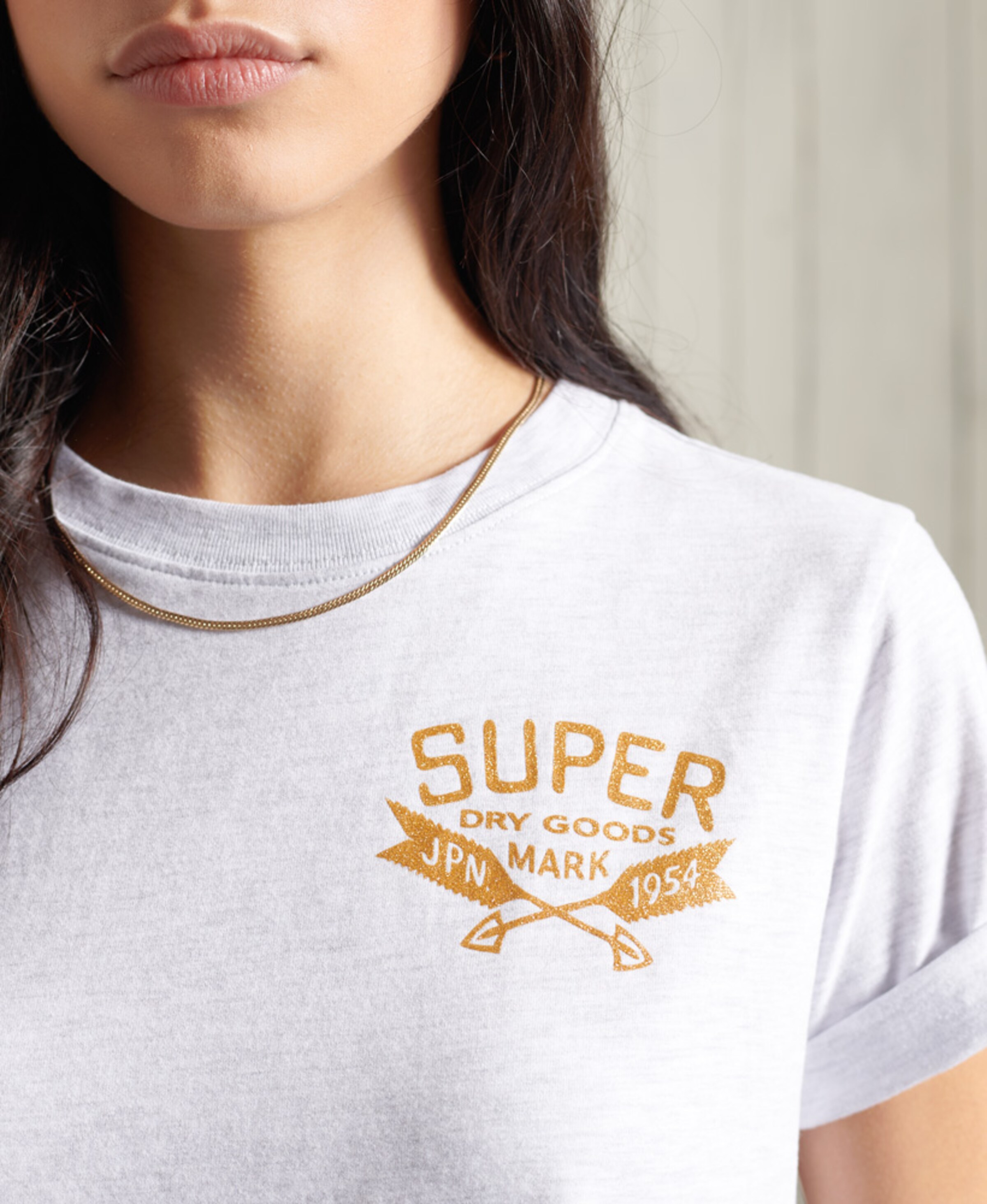 Femme T-shirt Superdry en Gris Clair 