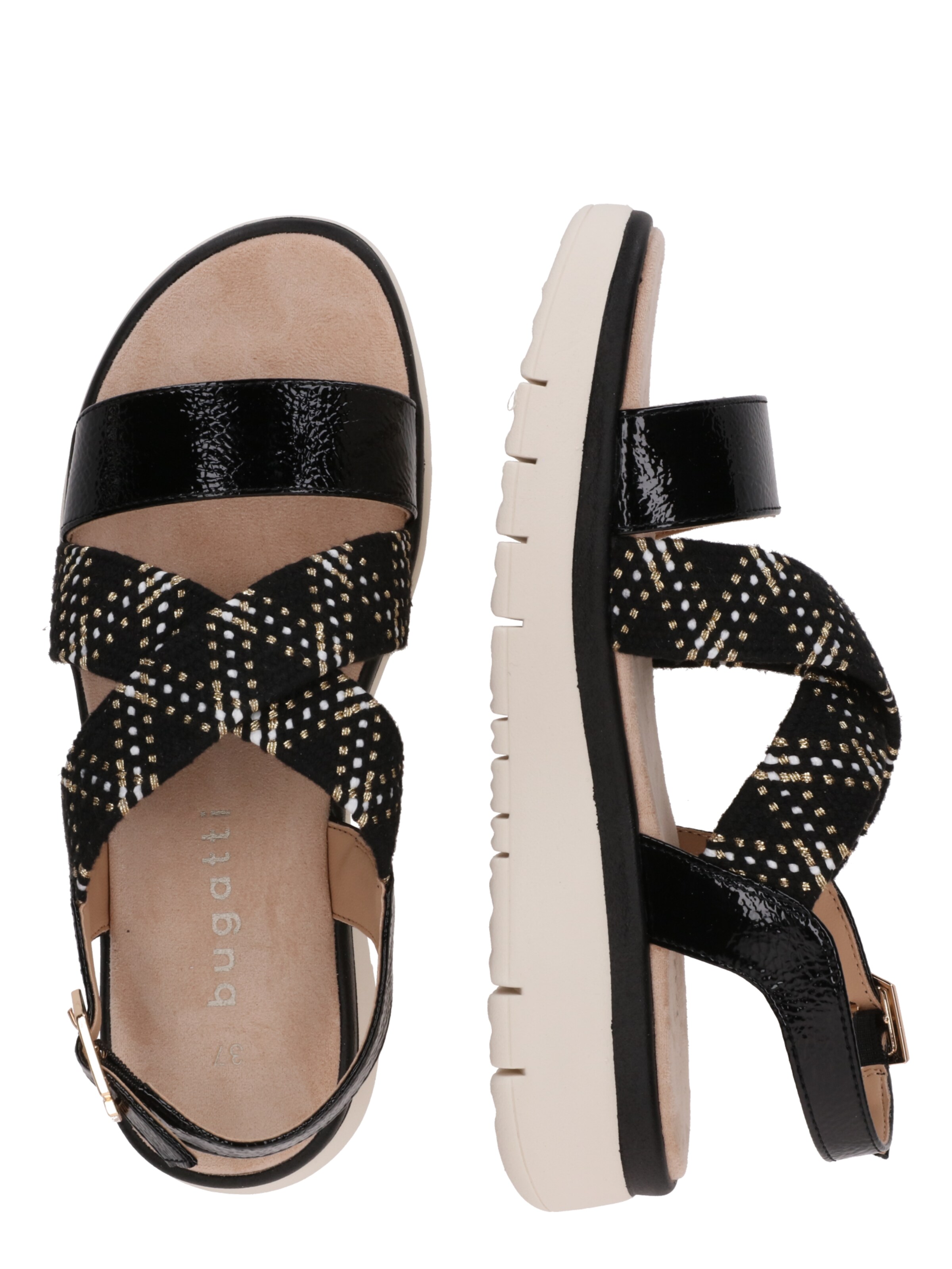 bugatti Sandal in Black