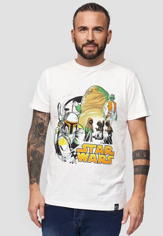 Recovered Shirt 'Star Wars Jaba Group' in Beige: front