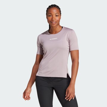 ADIDAS TERREX Functioneel shirt 'Multi' in Lila: voorkant