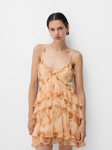 Bershka Zomerjurk in Beige: voorkant