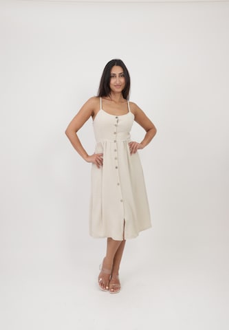 Elara Sommerkjole i beige: forside