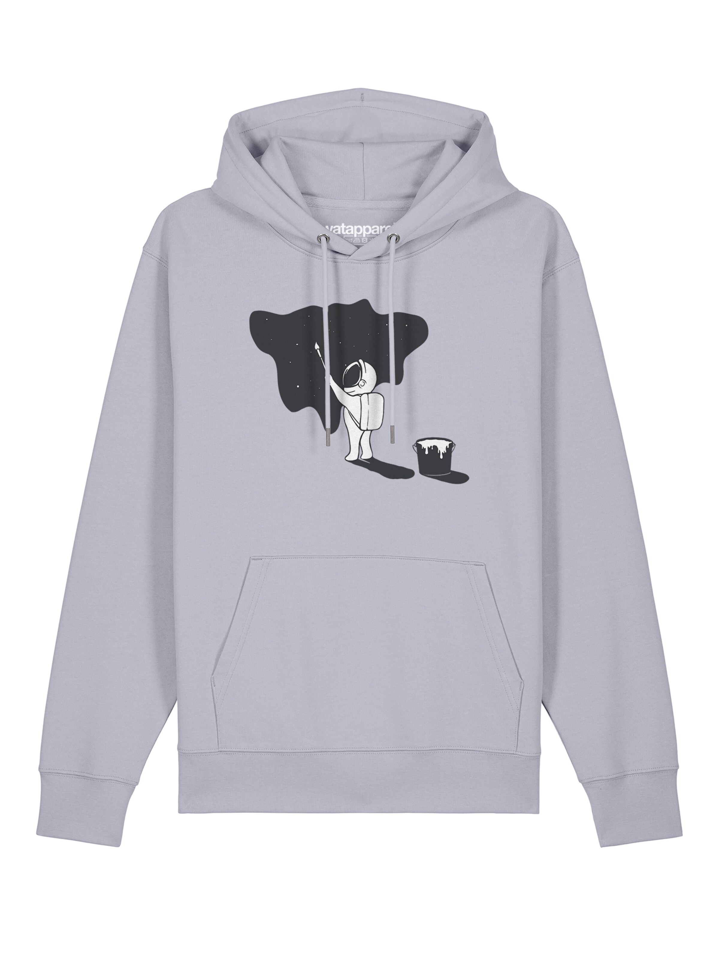 Sweat-shirt ' Painting space ' Watapparel en violet : devant