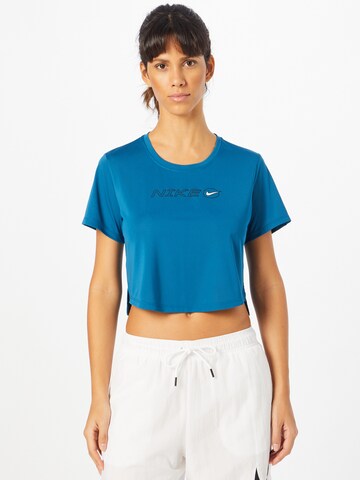 NIKE - Camisa funcionais 'One' em azul: frente