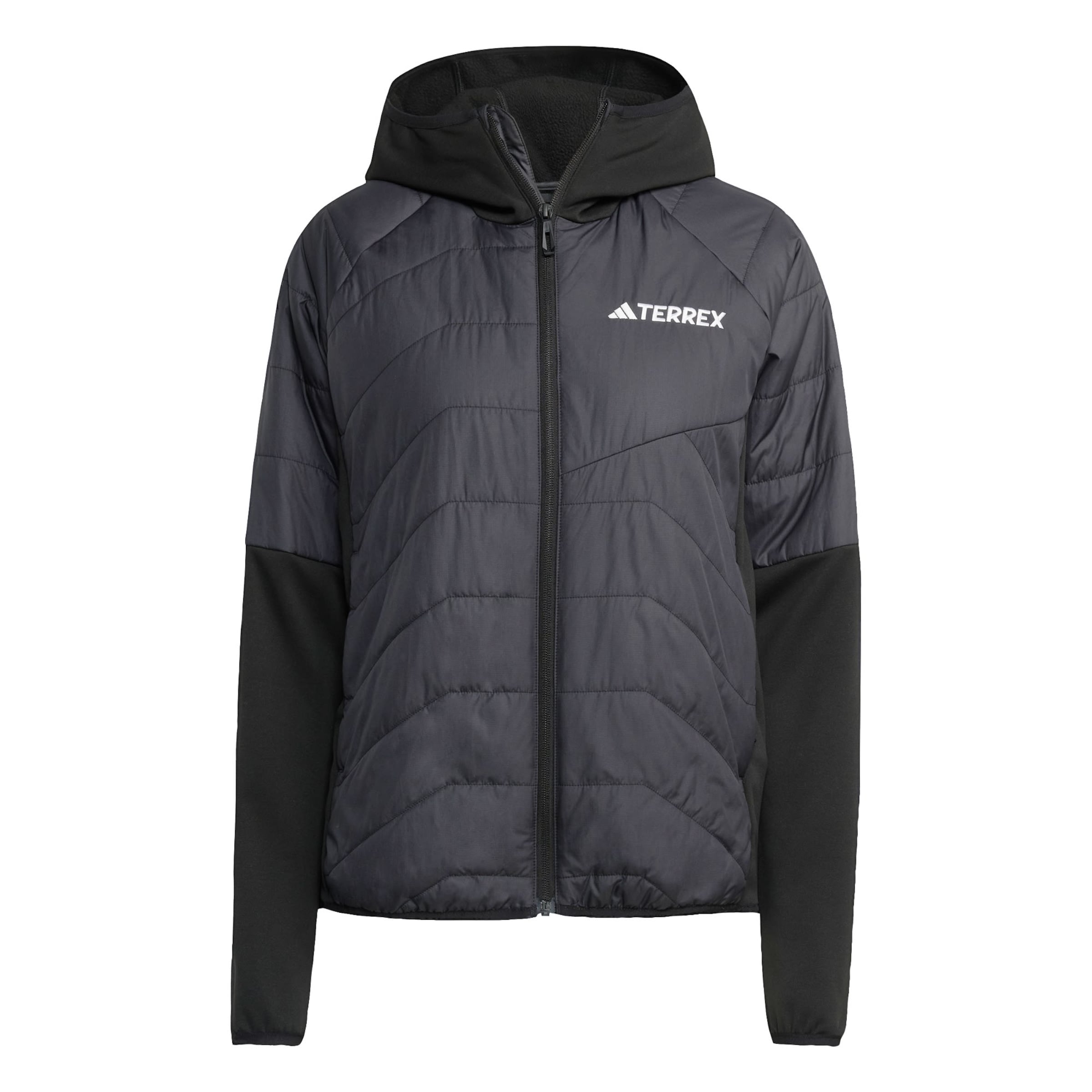 ADIDAS TERREX Outdoorjacke 'Multi CLIMAWARM Insulated Hybrid Hooded' in Schwarz: Vorderseite