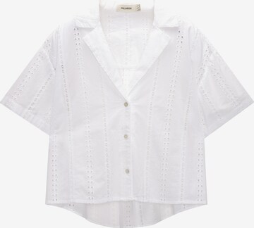 Camicia da donna di Pull&Bear in bianco: frontale