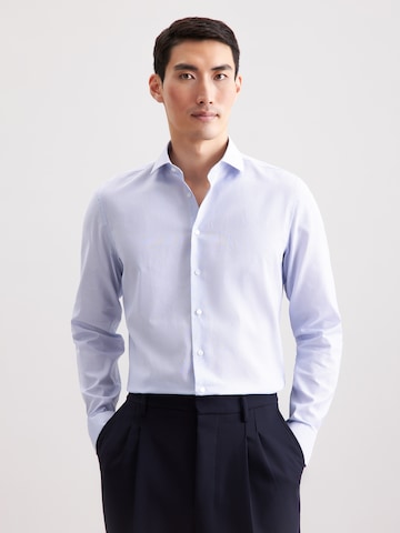 Fit confort Chemise business 'SMART PERFORMANCE' SEIDENSTICKER en bleu : devant