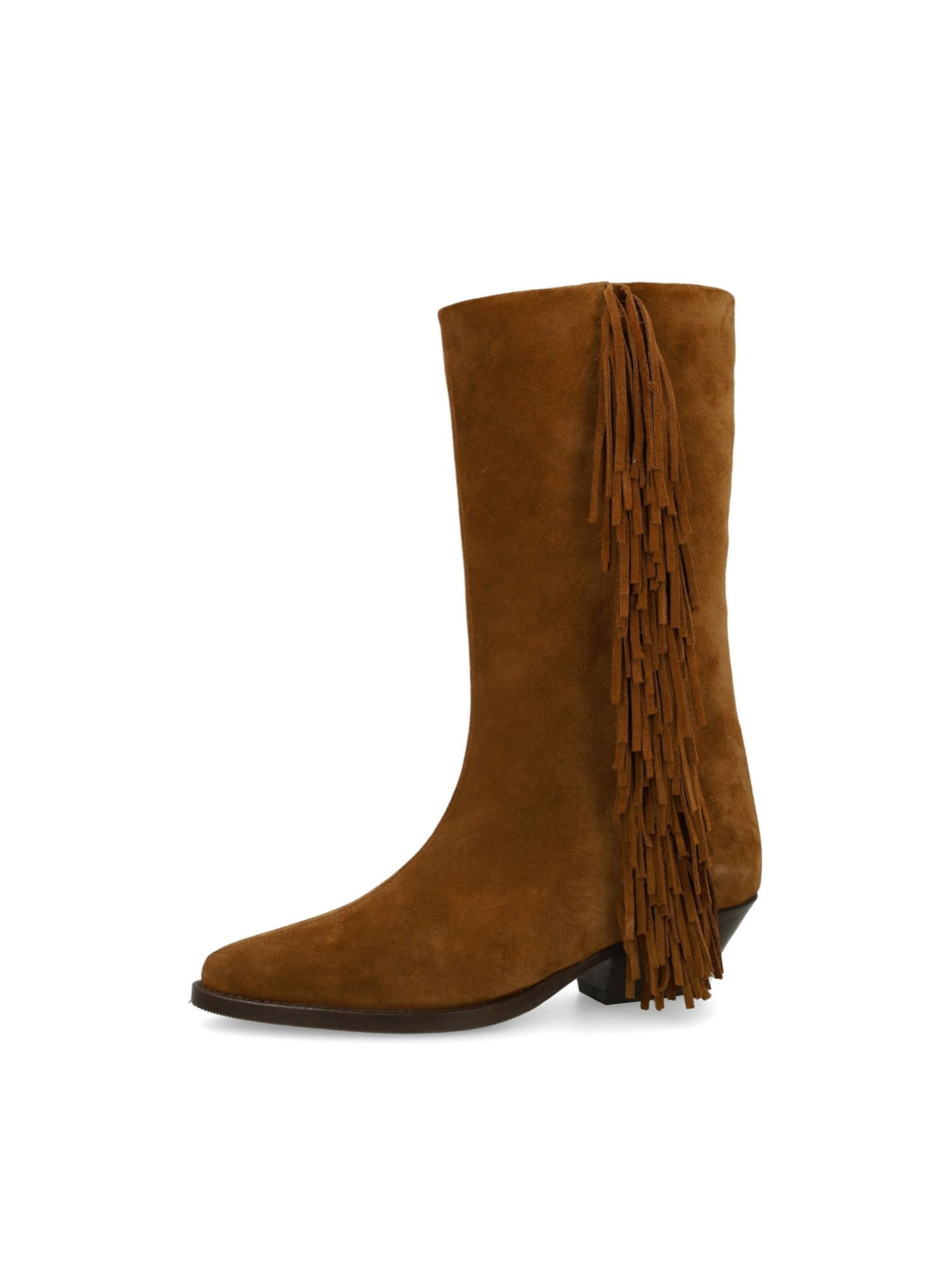 Bottes de cowboy SACHA en marron : devant
