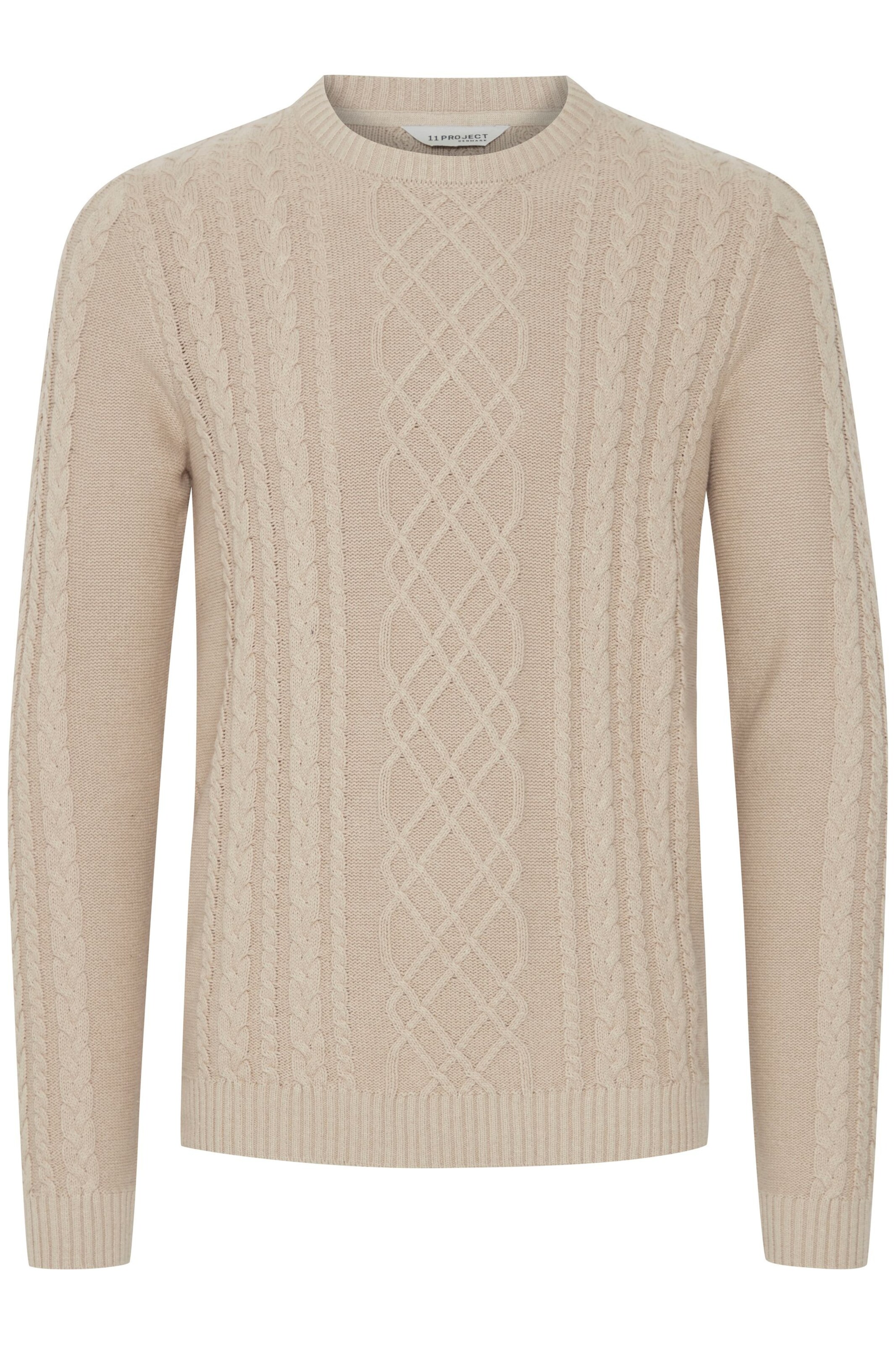 11 Project Pullover 'Jamal' in Beige: Vorderseite