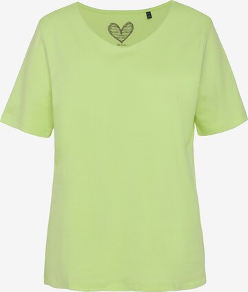 T-shirt Ulla Popken en vert : devant