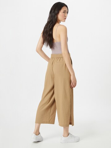 VILA Wide leg Pants 'LINEA' in Beige