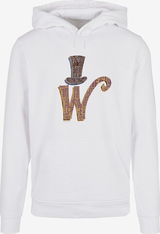 ABSOLUTE CULT Sweatshirt 'Willy Wonka' in Wit: voorkant
