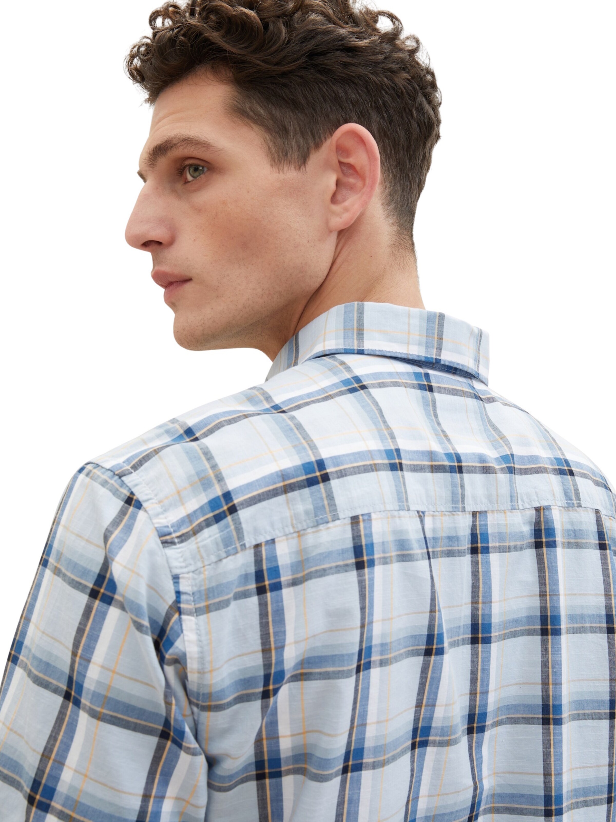 Coupe regular Chemise TOM TAILOR en bleu