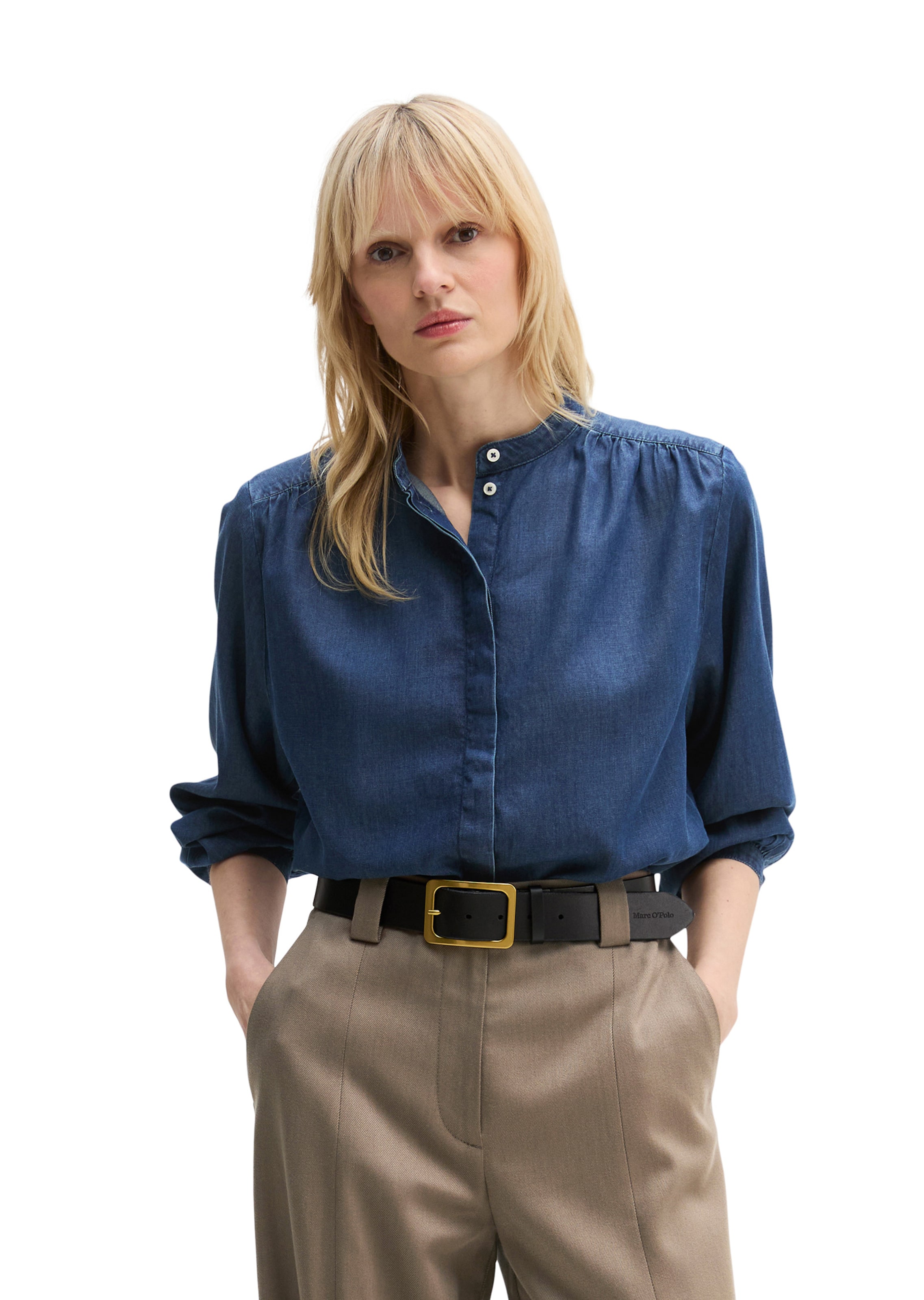 Marc O'Polo Blouse in Blauw: voorkant