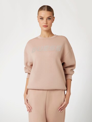 GUESS Sweatshirt 'Cecilia' in Beige: front