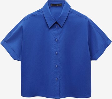 MANGO Blouse 'Stitch' in Blue: front
