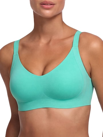 cfab by creamy fabrics Push-up Bra 'Seamless Compact Push-Up BH' in Green: front