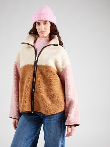 Monki - Chaqueta polar en marrón: frente