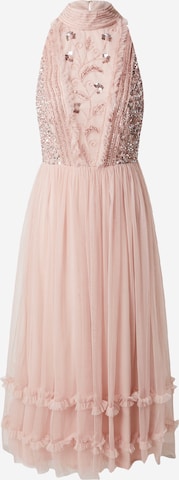 Robe de cocktail LACE & BEADS en rose : devant