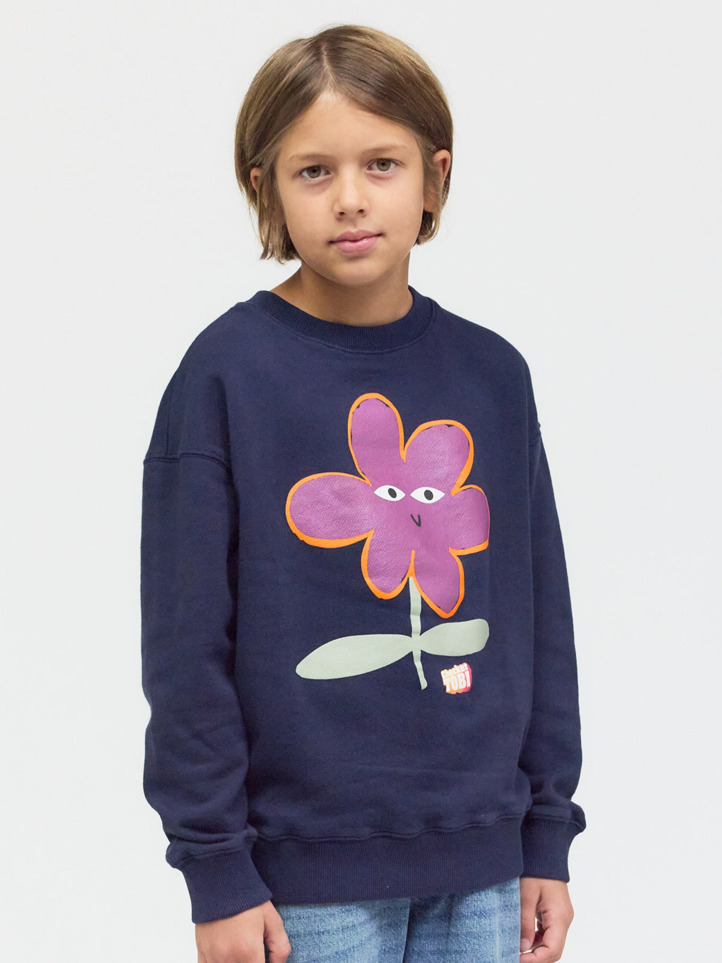 Play Play Pauly Sweatshirt 'CHECKER TOBI'‌ in Blau: Vorderseite