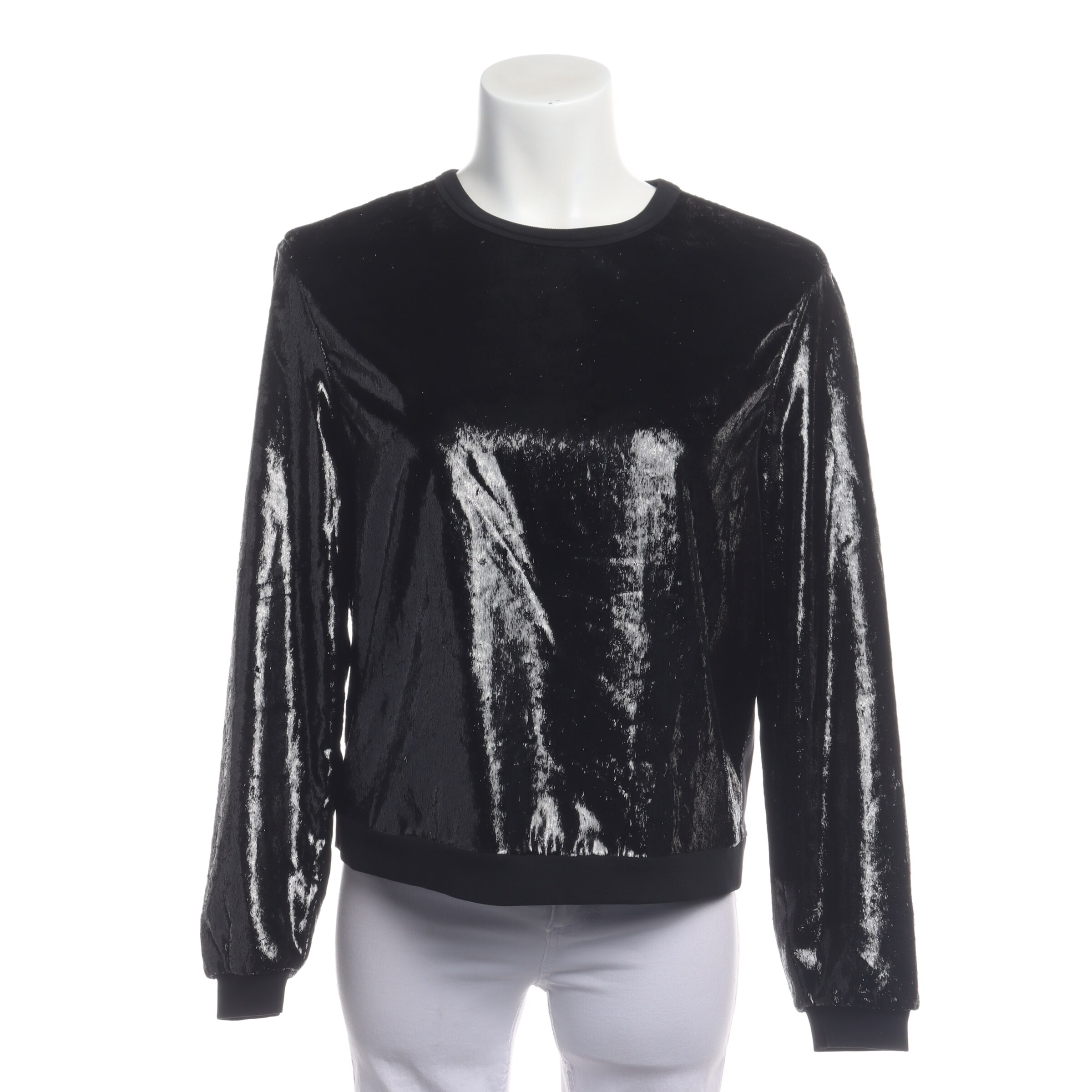 Marc Cain Sweatshirt & Zip-Up Hoodie in XS in Black: front