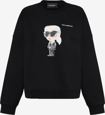Karl Lagerfeld Collegepaita 'Ikon Aquarelle' värissä musta: etupuoli