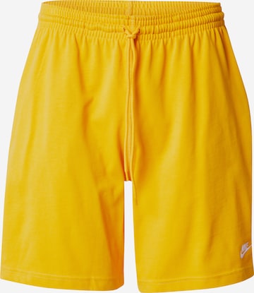 Nike Sportswear Штаны 'CLUB' в Желтый: спереди