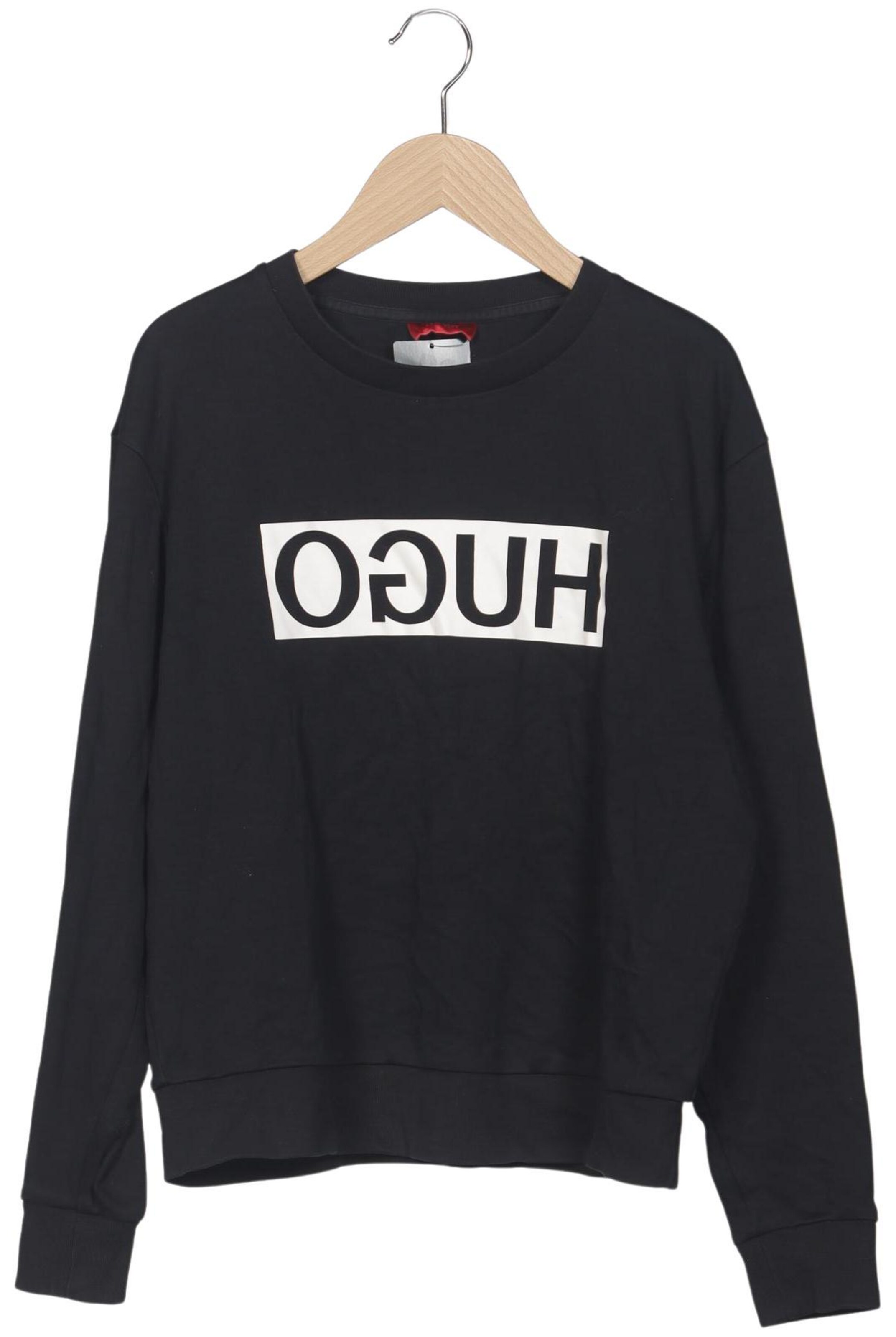 HUGO Sweatshirt & Zip-Up Hoodie in S in Black: front