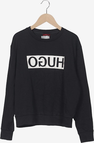 HUGO Sweatshirt & Zip-Up Hoodie in S in Black: front