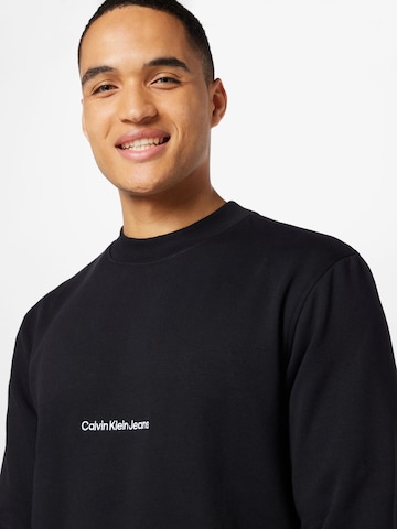 Calvin Klein Jeans Sweatshirt 'Institutional' in Zwart