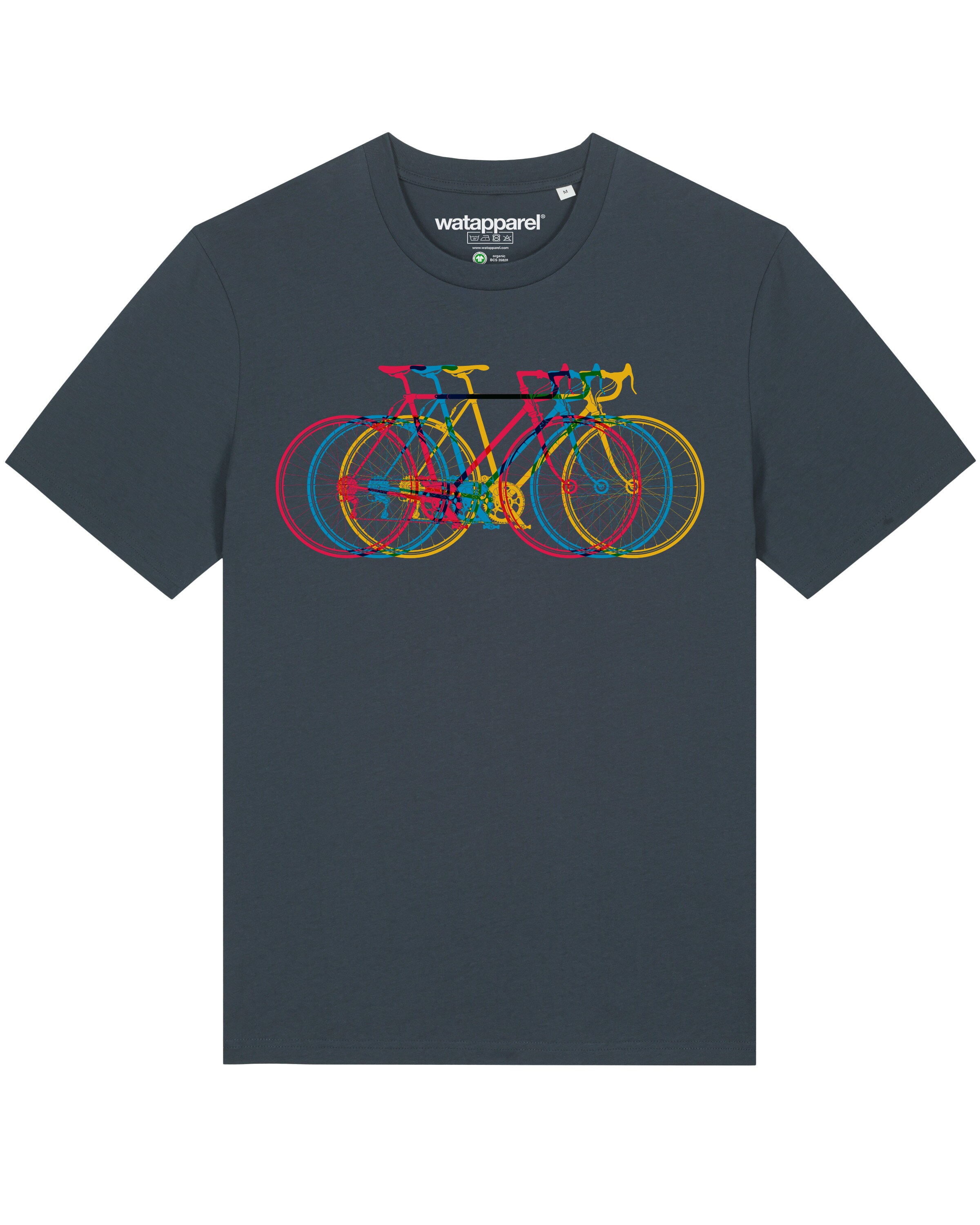 Watapparel Shirt 'Fahrräder' in Grijs: voorkant