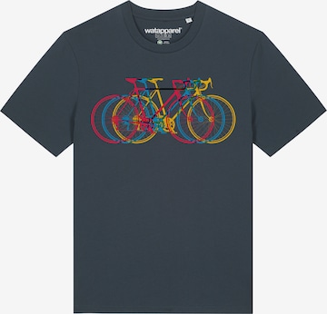 Watapparel Shirt 'Fahrräder' in Grey: front