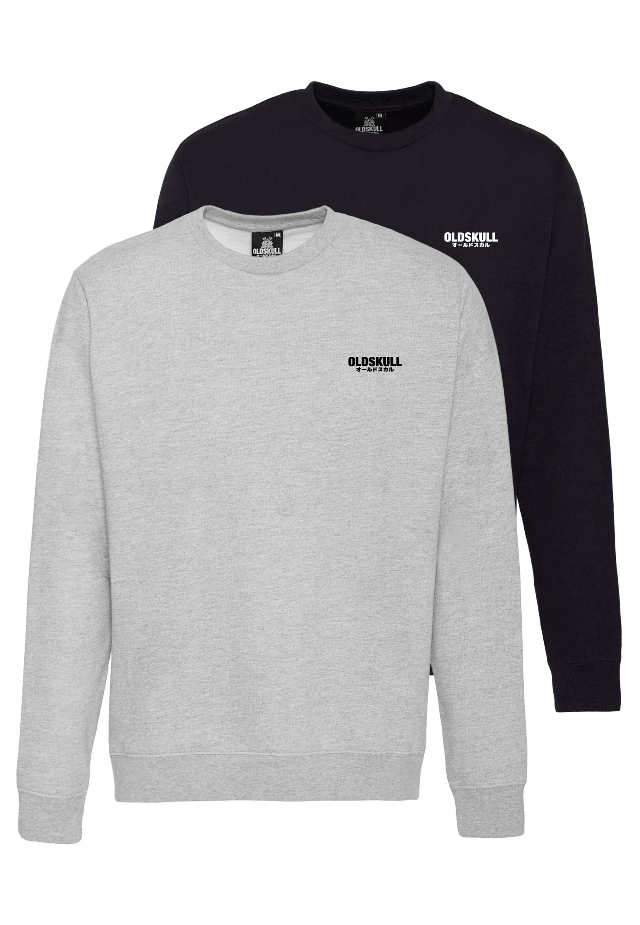Oldskull Sweatshirt in Light grey / Black / White, Item view