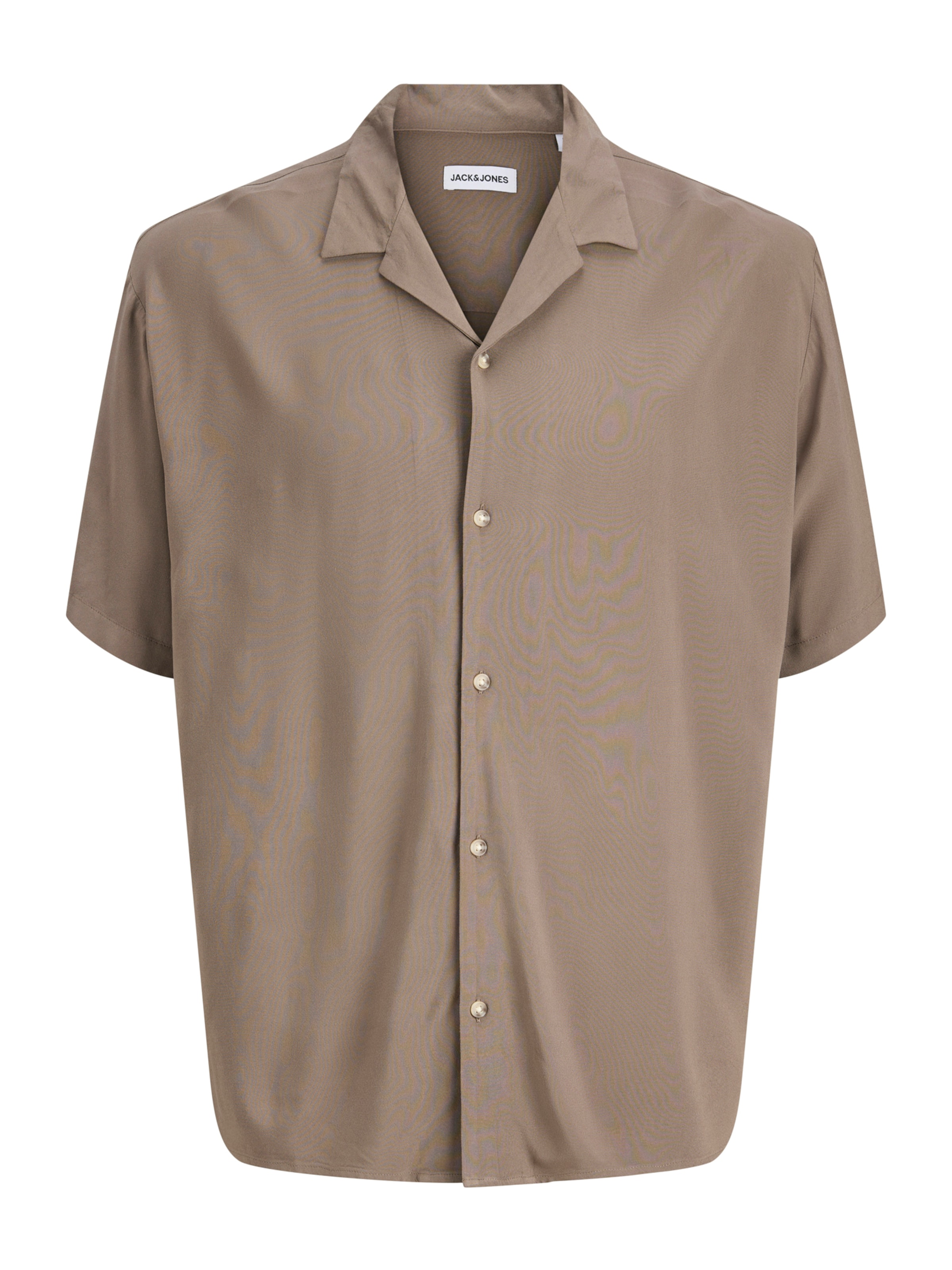 JACK & JONES Comfort fit Overhemd 'JJEJeff' in Bruin: voorkant