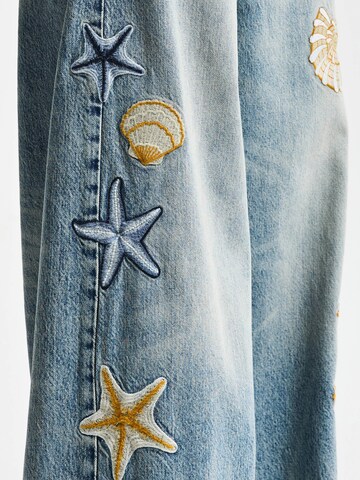 Wide Leg Jean 'PALAZZO MID RISE JEANS' IT'S BASIC en bleu