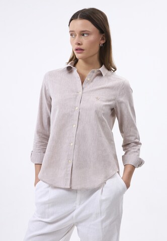 Camicia da donna di Felix Hardy in beige: frontale