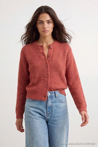 Trendyol Knit cardigan in Red: front