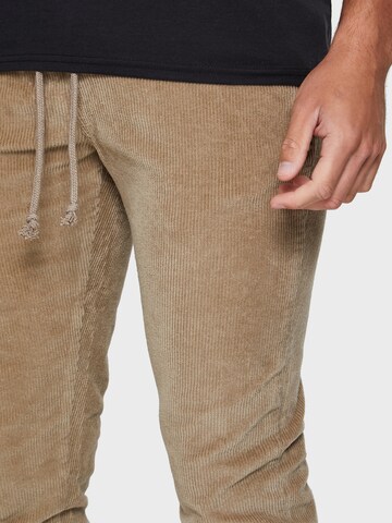Threadbare Tapered Hose 'Roy Cord 8W' in Beige