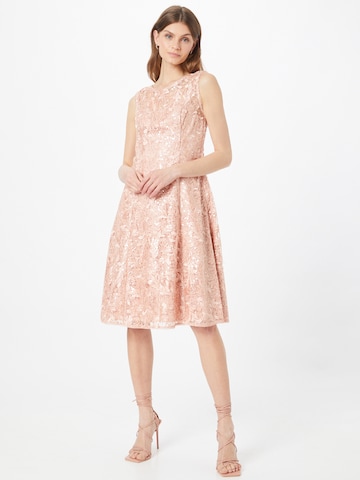 Robe de cocktail Adrianna Papell en rose : devant