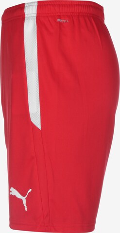 Regular Pantalon de sport 'TeamLiga' PUMA en rouge